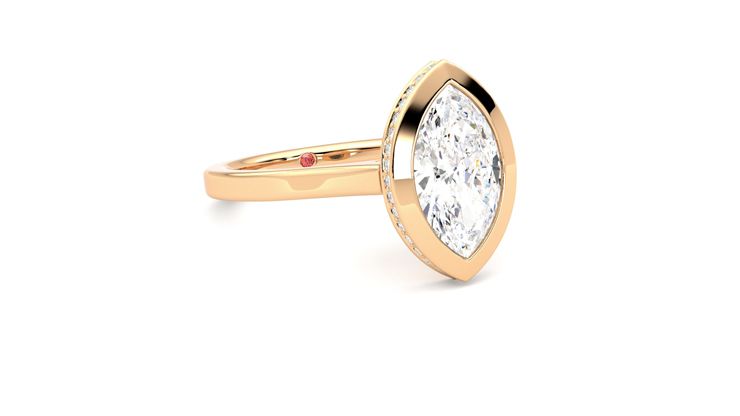 Taylor & Hart Sirius Marquise Engagement Ring 360 degree image 5