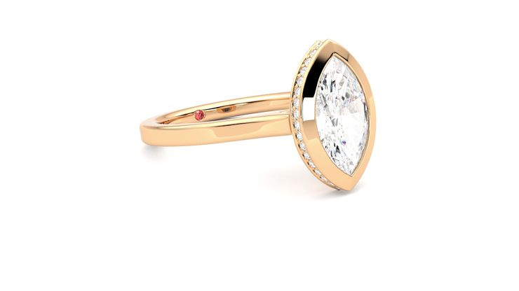Taylor & Hart Sirius Marquise Engagement Ring 360 degree image 6