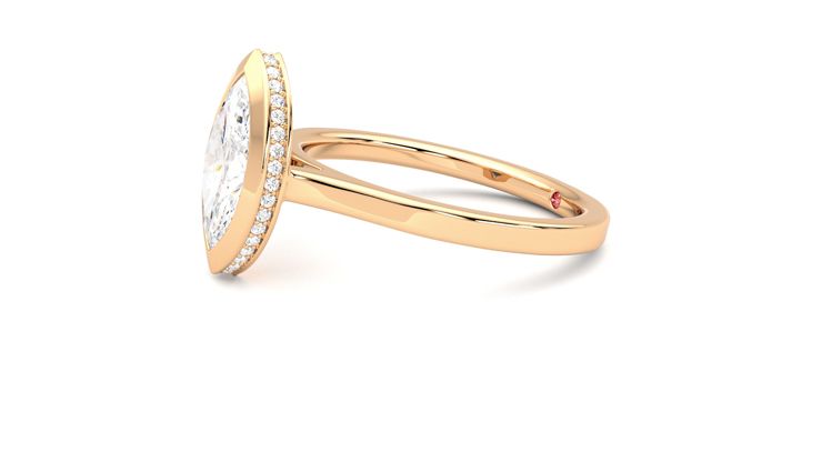 Taylor & Hart Sirius Marquise Engagement Ring 360 degree image 22