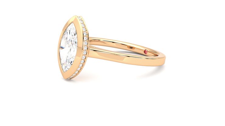 Taylor & Hart Sirius Marquise Engagement Ring 360 degree image 23