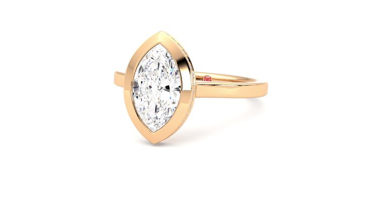 Taylor & Hart Sirius Marquise Engagement Ring 360 degree image 26