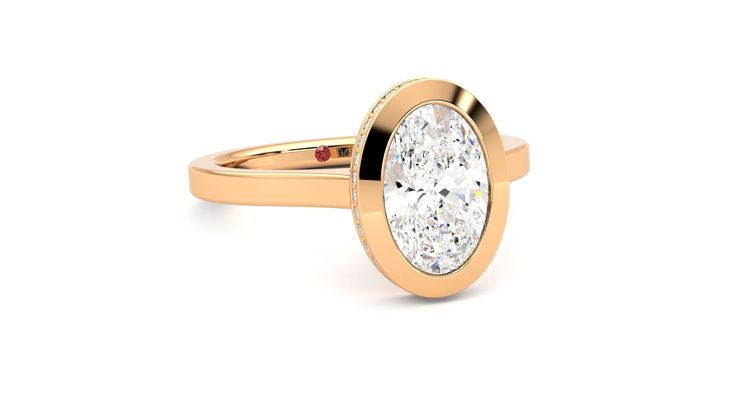 Taylor & Hart Sirius Oval Engagement Ring 360 degree image 4