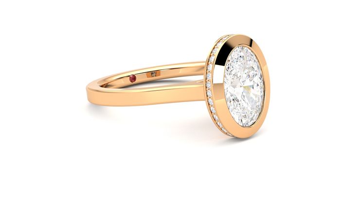 Taylor & Hart Sirius Oval Engagement Ring 360 degree image 6