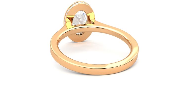 Taylor & Hart Sirius Oval Engagement Ring 360 degree image 16