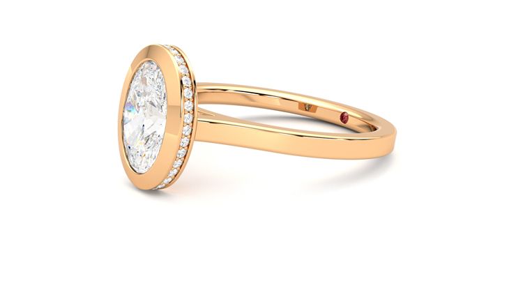 Taylor & Hart Sirius Oval Engagement Ring 360 degree image 23