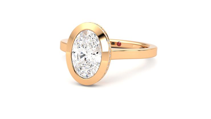 Taylor & Hart Sirius Oval Engagement Ring 360 degree image 26