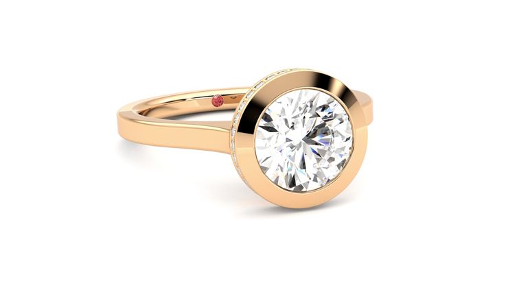 Taylor & Hart Sirius Round Engagement Ring 360 degree image 4