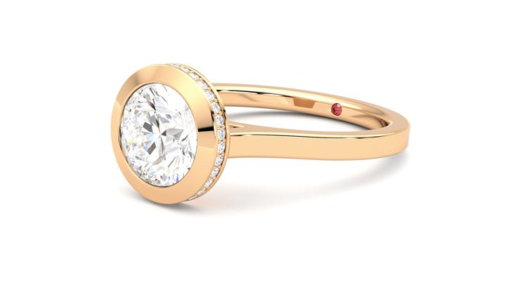 Taylor & Hart Sirius Round Engagement Ring 360 degree image 24