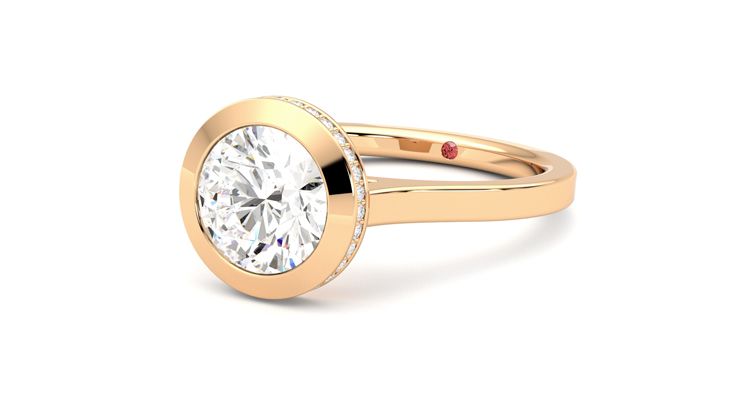 Taylor & Hart Sirius Round Engagement Ring 360 degree image 25