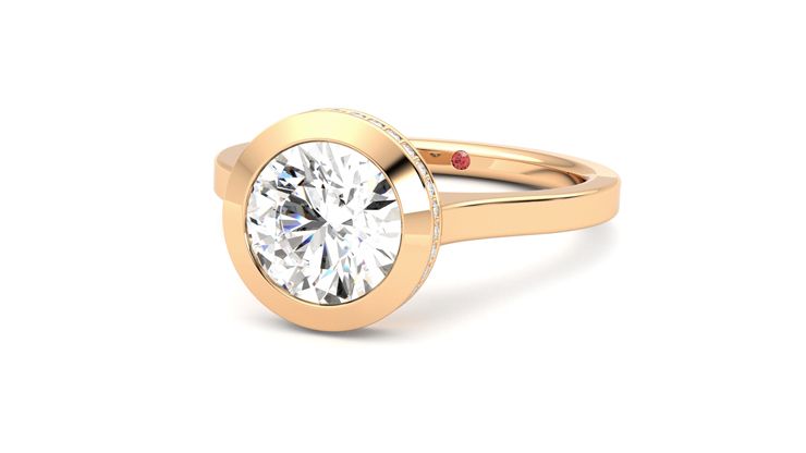 Taylor & Hart Sirius Round Engagement Ring 360 degree image 26