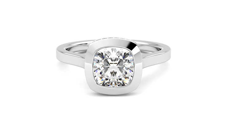 Taylor & Hart Sirius Cushion Engagement Ring 360 degree image 0