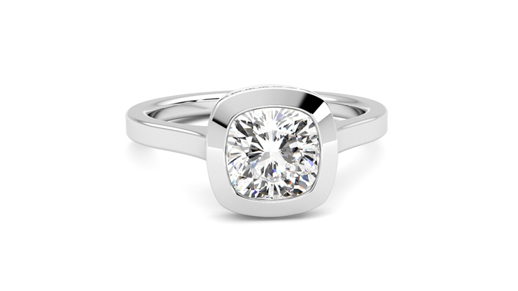 Taylor & Hart Sirius Cushion Engagement Ring 360 degree image 2