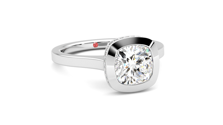 Taylor & Hart Sirius Cushion Engagement Ring 360 degree image 4