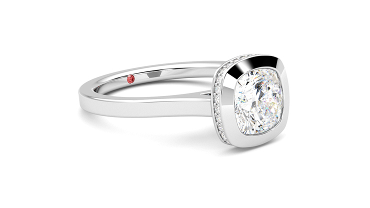 Taylor & Hart Sirius Cushion Engagement Ring 360 degree image 6