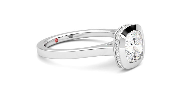 Taylor & Hart Sirius Cushion Engagement Ring 360 degree image 7