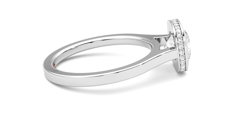 Taylor & Hart Sirius Cushion Engagement Ring 360 degree image 10