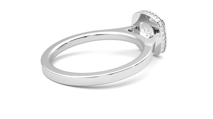 Taylor & Hart Sirius Cushion Engagement Ring 360 degree image 12