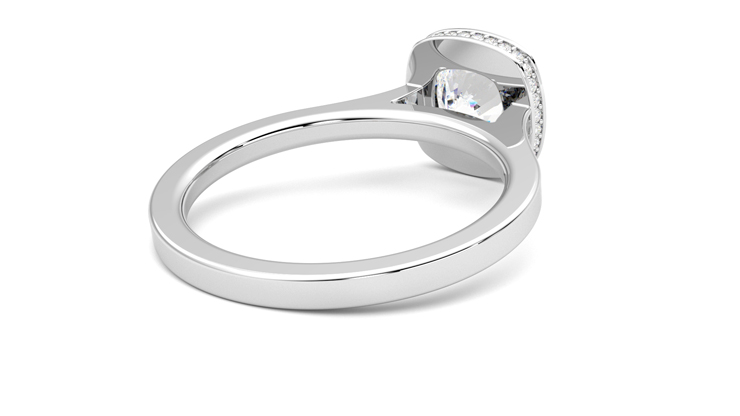 Taylor & Hart Sirius Cushion Engagement Ring 360 degree image 13