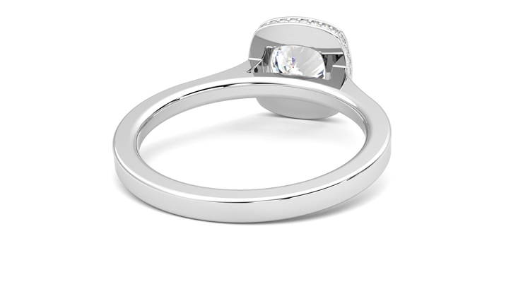 Taylor & Hart Sirius Cushion Engagement Ring 360 degree image 14