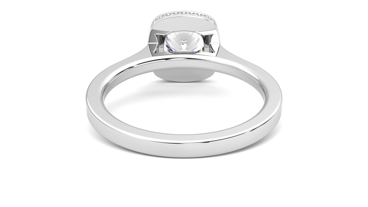 Taylor & Hart Sirius Cushion Engagement Ring 360 degree image 15