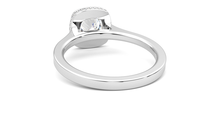 Taylor & Hart Sirius Cushion Engagement Ring 360 degree image 16