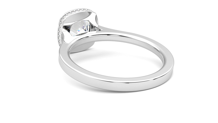 Taylor & Hart Sirius Cushion Engagement Ring 360 degree image 17