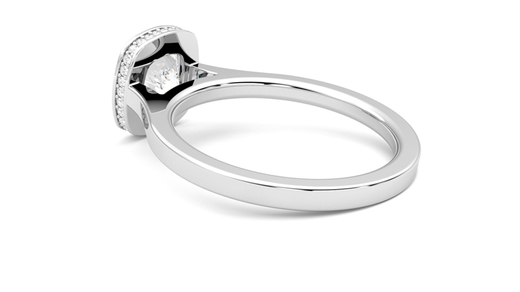 Taylor & Hart Sirius Cushion Engagement Ring 360 degree image 18