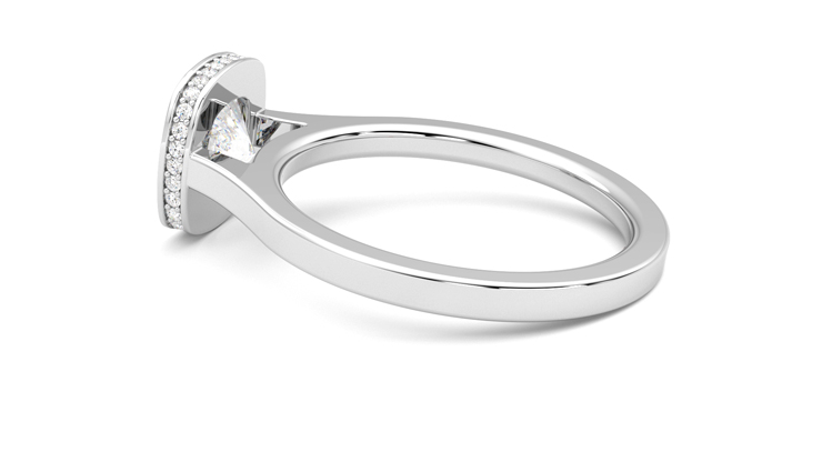 Taylor & Hart Sirius Cushion Engagement Ring 360 degree image 19