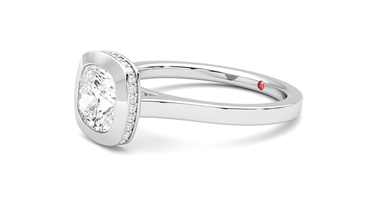 Taylor & Hart Sirius Cushion Engagement Ring 360 degree image 23
