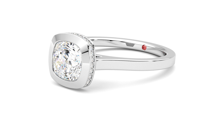Taylor & Hart Sirius Cushion Engagement Ring 360 degree image 24