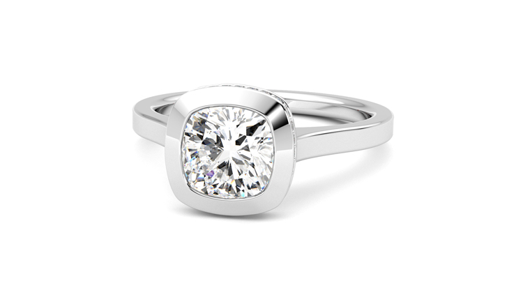 Taylor & Hart Sirius Cushion Engagement Ring 360 degree image 27