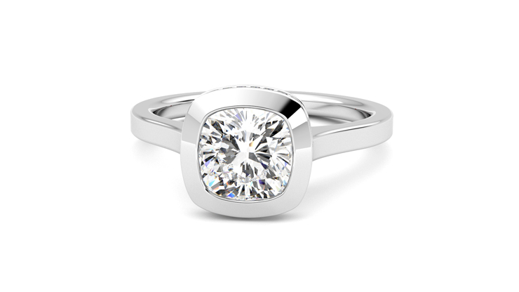 Taylor & Hart Sirius Cushion Engagement Ring 360 degree image 28