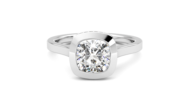 Taylor & Hart Sirius Cushion Engagement Ring 360 degree image 29