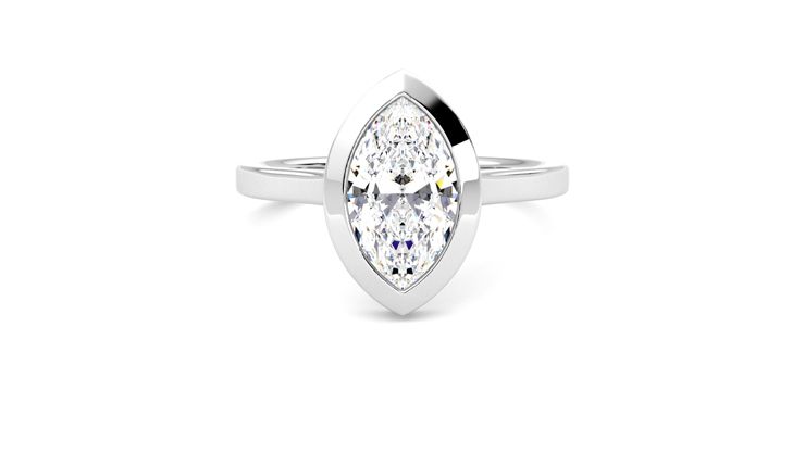 Taylor & Hart Sirius Marquise Engagement Ring 360 degree image 0