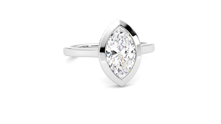 Taylor & Hart Sirius Marquise Engagement Ring 360 degree image 3