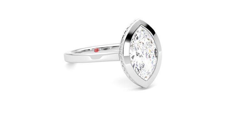 Taylor & Hart Sirius Marquise Engagement Ring 360 degree image 5