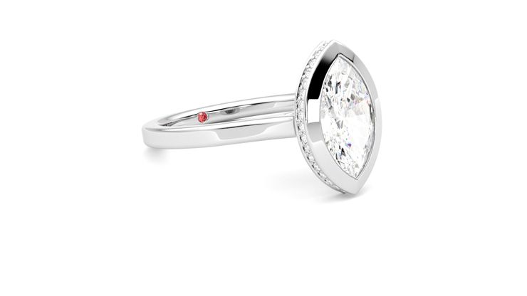 Taylor & Hart Sirius Marquise Engagement Ring 360 degree image 6