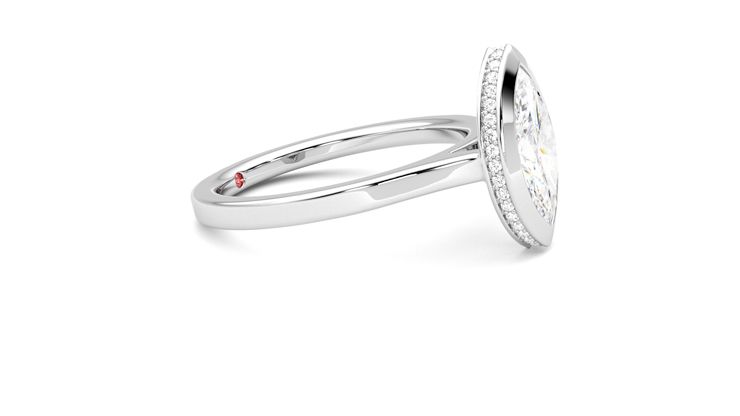 Taylor & Hart Sirius Marquise Engagement Ring 360 degree image 8