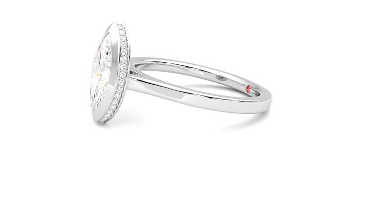Taylor & Hart Sirius Marquise Engagement Ring 360 degree image 22