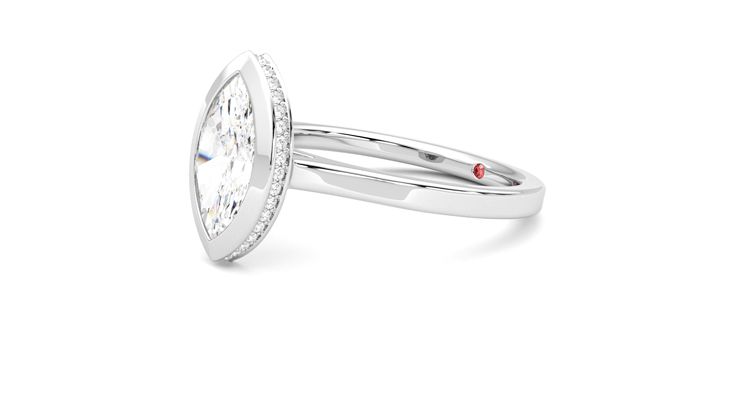 Taylor & Hart Sirius Marquise Engagement Ring 360 degree image 23