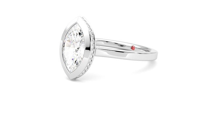 Taylor & Hart Sirius Marquise Engagement Ring 360 degree image 24