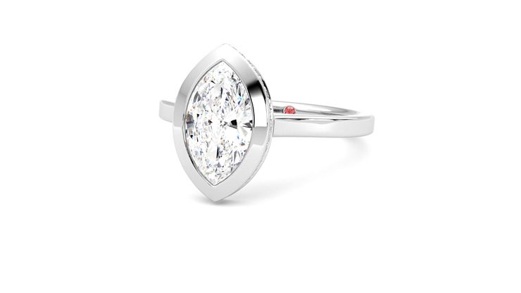 Taylor & Hart Sirius Marquise Engagement Ring 360 degree image 26