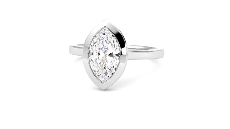 Taylor & Hart Sirius Marquise Engagement Ring 360 degree image 27