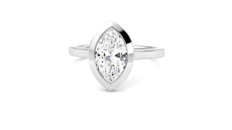 Taylor & Hart Sirius Marquise Engagement Ring 360 degree image 28