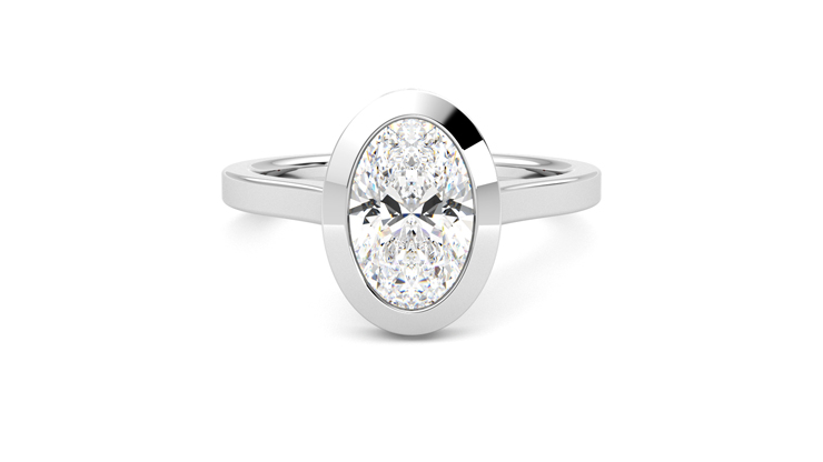 Taylor & Hart Sirius Oval Engagement Ring 360 degree image 0