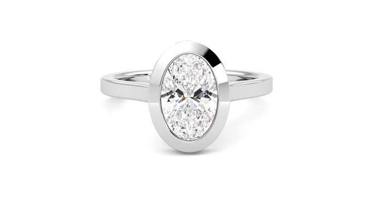 Taylor & Hart Sirius Oval Engagement Ring 360 degree image 1