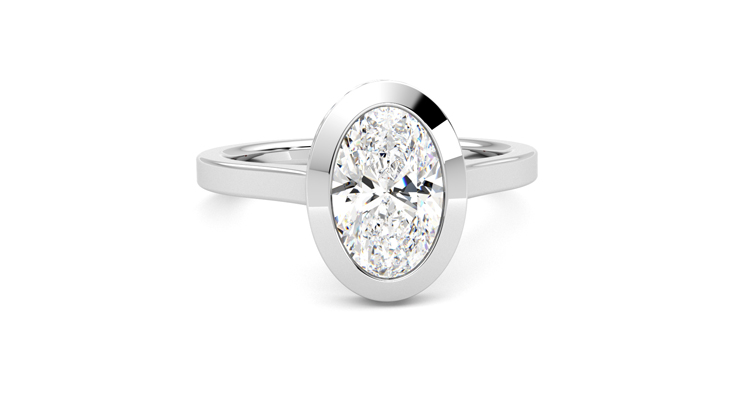 Taylor & Hart Sirius Oval Engagement Ring 360 degree image 2