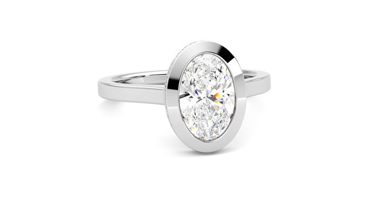 Taylor & Hart Sirius Oval Engagement Ring 360 degree image 3