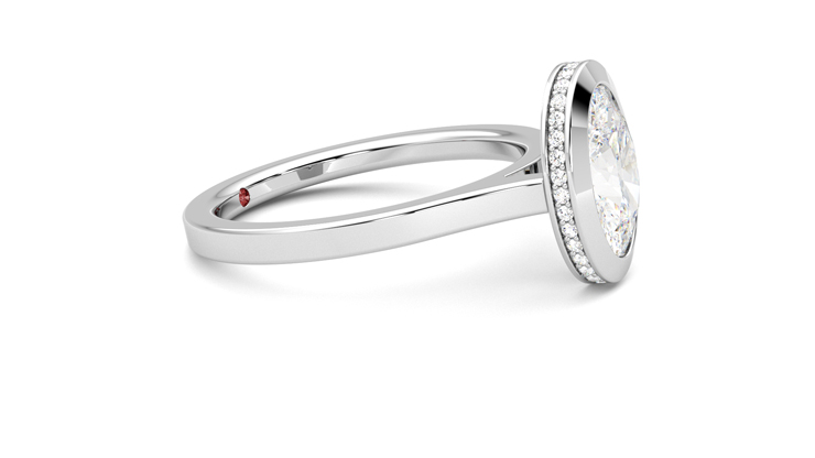 Taylor & Hart Sirius Oval Engagement Ring 360 degree image 8