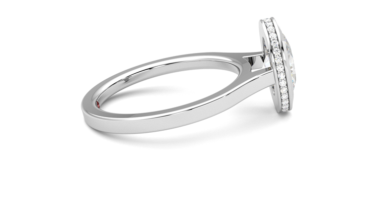 Taylor & Hart Sirius Oval Engagement Ring 360 degree image 10